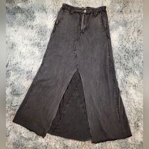 Free People FP One "Kona" Small Black Wash Maxi Skirt
